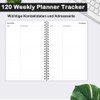 Undated A5 Weekly Planner, Weekly Appointment Calendar with To-Do List,