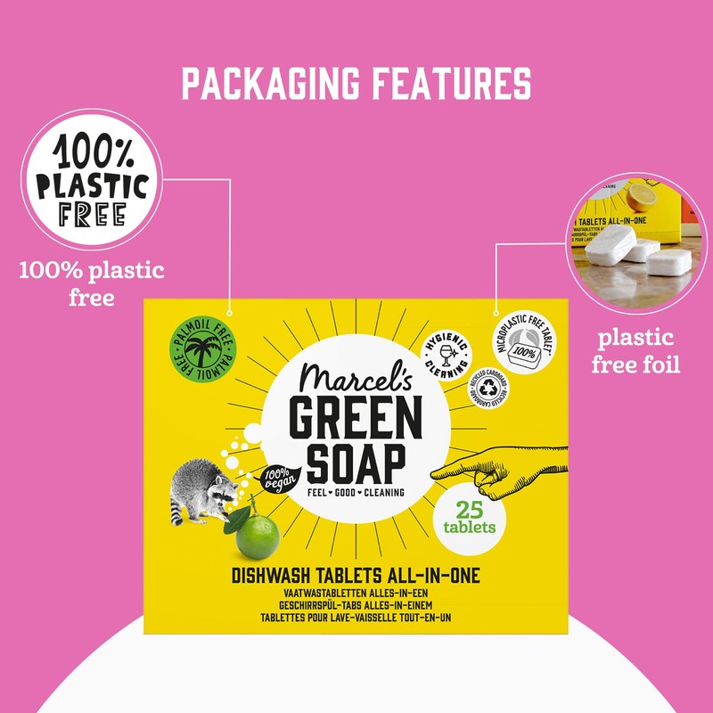 Marcel's Green Soap Dishwash Tablets - Grapefruit & Lime -