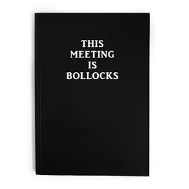 Cockney Spaniel A5 Notebook This Meeting is Bollocks, 192 White unlined pages