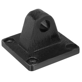 PATIKIL 92x92x66mm Air Cylinder Foot Flange Rod Pivot Clevis Pneumatic Mounting Bracket Rear Mount Parts, Black