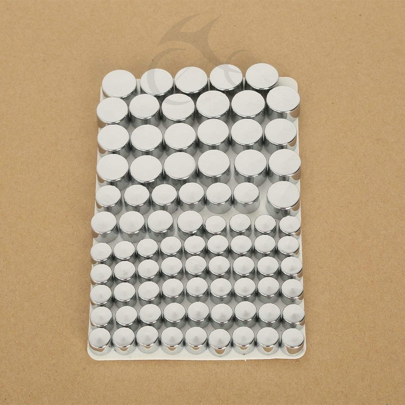 XFMT 83pcs Chrome Engine Full Bolt Cover Caps Kit Compatible