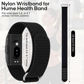JIWORT Nylon Loop Hume Band Replacement Strap Compatible with Hume Health Band 1.0 Tracker, Adjustable Breathable Soft Wrist Strap for Hume Health Fitness Tracker, Wristband for Women Men