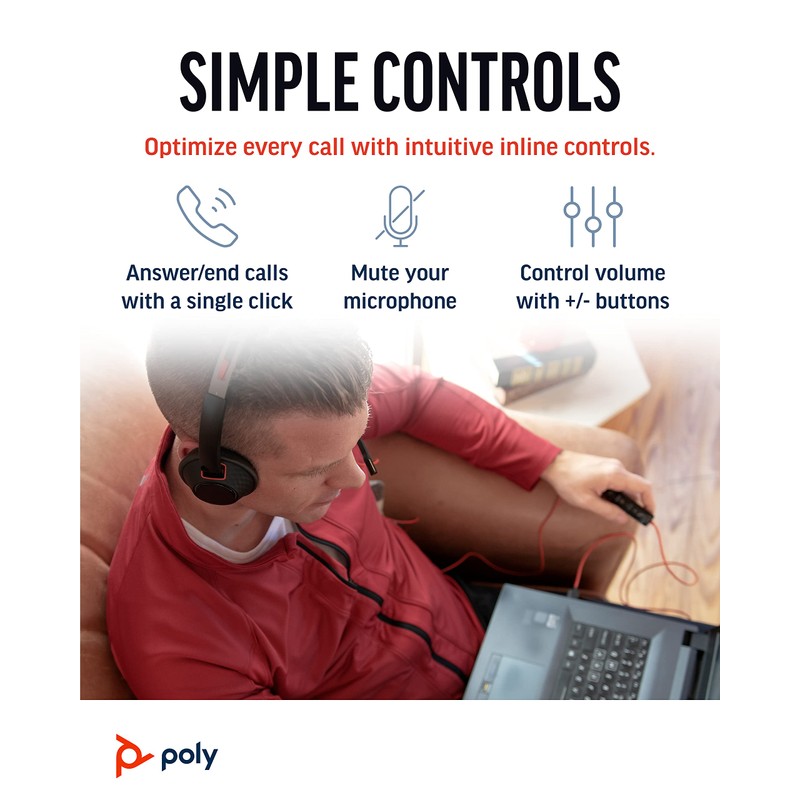 Plantronics Blackwire C5220 Stereo USB PC Headset 207576-01