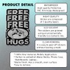 3Pcs Wrestling Funny Free Hugs 4x4 Inch Sticker