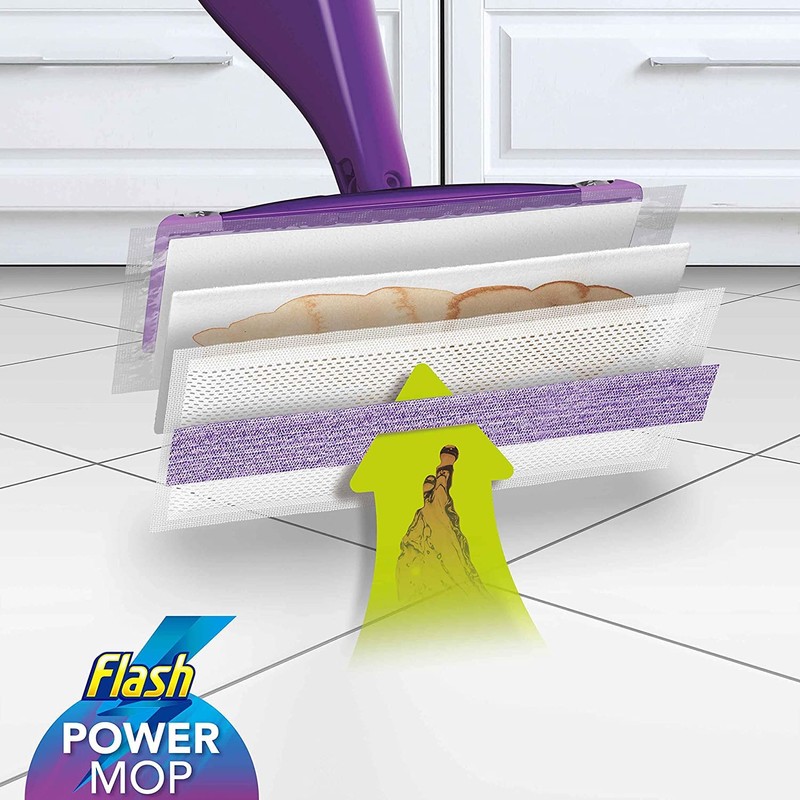 Flash Powermop Absorbing Pad Refills, Pack of 16 Multi-Surface Pads