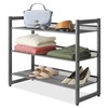 Whitmor Steel Mesh 3-Tier Shoe Rack Gunmetal
