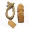 ZHIYE 100pcs Kraft Paper Gift Tags with Free 20 Meter