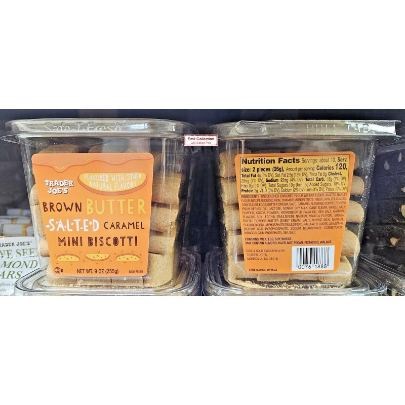 Trader Joe’s Brown Butter Salted Caramel Mini Biscotti 9oz 255g