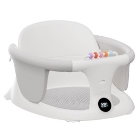 Minimiss Baby Bath Seat for Babies Sitting Up Infant Bath Seat for Babies 6 Months & Up Baby Bath Chair Toddler Bath Seat 6-12 Months, Gray