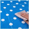 1 Piece Blue Polka Dot Tablecloth, Disposable Plastic Tablecloth, Waterproof,