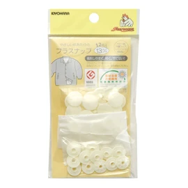KIYOHARA Sankokko plastic snap 13mm 12 pairs input [off-white] SUN15-70