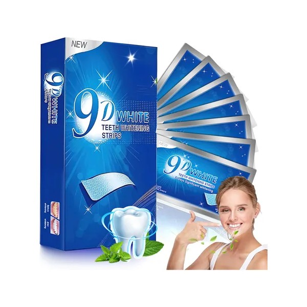 9d Tiras Blanqueadoras Dentales Dental Limpieza Pegatinas