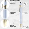 LINFANC 12 Pack Morandi Gold Ballpoint Pen with Stylus Tip,