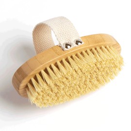 Firm Dry Brush & Shower Brush for Body - Handheld Back Scrubber Body Brush Exfoliator & Dead Skin Remover for Body Firm & Tighten Skin Improve Circulation for Men & Women by M3 Naturals