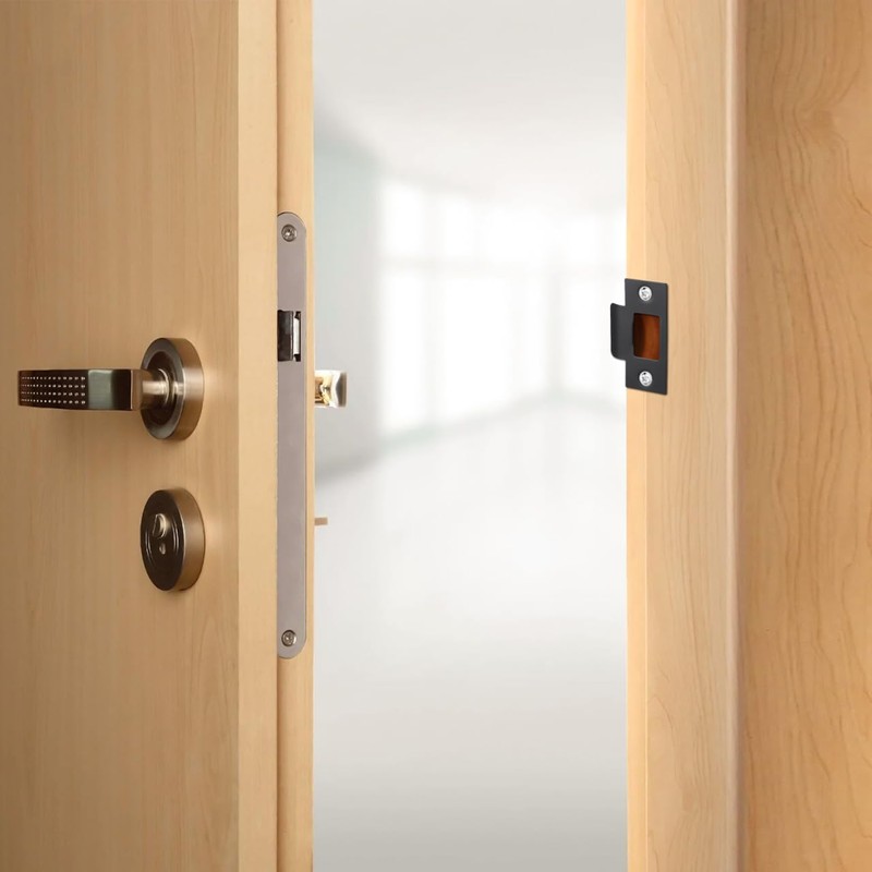 Operitacx Door Reinforcement Kit 4Pcs 2.75X1.57 Inch Stainless Steel Deadbolt