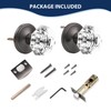 5 Pack Orger Glass Door Knobs for Hallway and Closet,