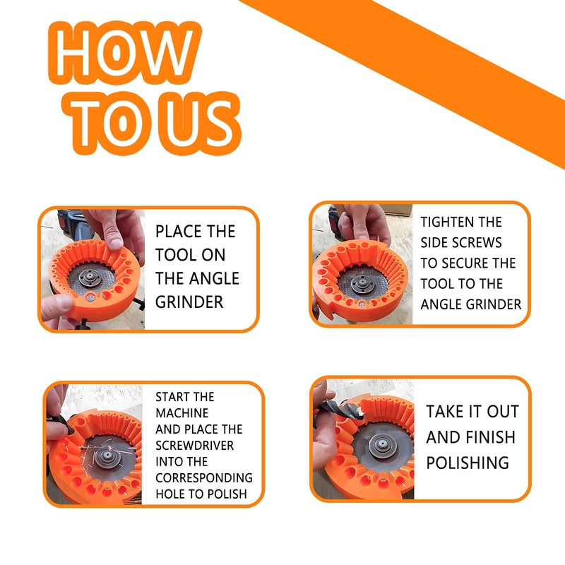 3Pcs Orange Angle Grinder Drill Bit Sharpener, Durable Drill Sharpener