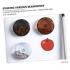 BIUDECO 4Pcs Magnetic Wall Mounted Spice Pots Transparent Seasoning Containers