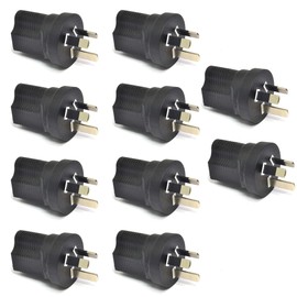 Ceptics Australia, New Zealand, China AS3112 Travel Power Plug Adapter Accepts NEMA 5-15R - ETL Certified - Industrial Grade (IG-16-10PK)