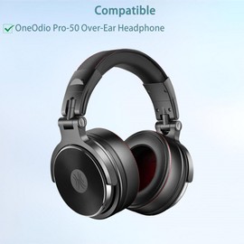 HAIZEEN Ear Pads Compatible with OneOdio Pro-50 Over-Ear Headphones Ear Pads Replacement Cushion (Perforated Protein Leather/Memory Foam)