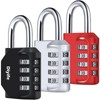 Combination Padlock, [3 Pack] Diyife 4 Digit Lock Combination, Padlock