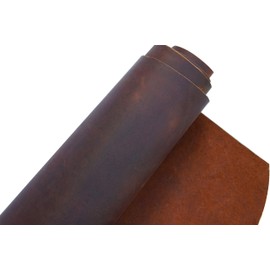 Red Brown Tooling Sewing Craft Leather Square 1.8-2.0mm Thick Cowhide Crazy Horse Leather Hide Handmade Arts Craft Supplies (6"x12")