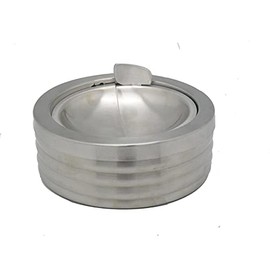 NAMARO DESIGN- Cenicero con Depósito para Ceniza fabricado en Acero Inoxidable, con depósito removible para una limpieza profunda