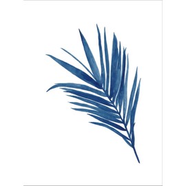 ART.COM Stretched Canvas Print Indigo Botanica III by Naomi McCavitt, 12" x 16"