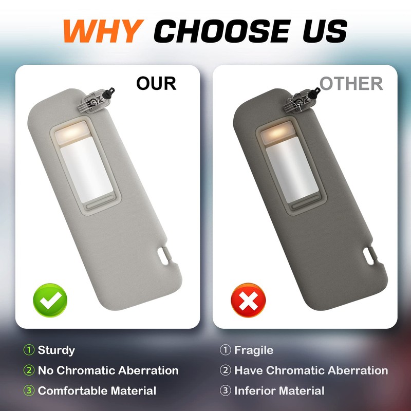 TadaMark Left Driver Side Sun Visor Fit for Mazda CX-9