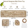 2Pcs Natural Sea Grass Parrot Mat - Foraging Chew Wall