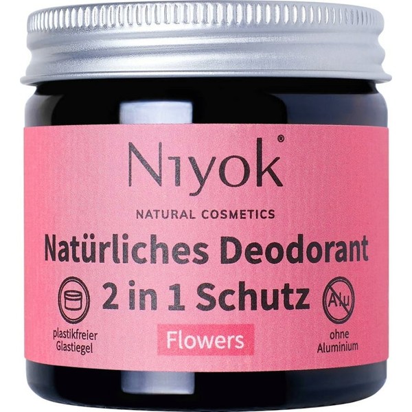 Niyok Flowers Deodorant Cream, 40 ml