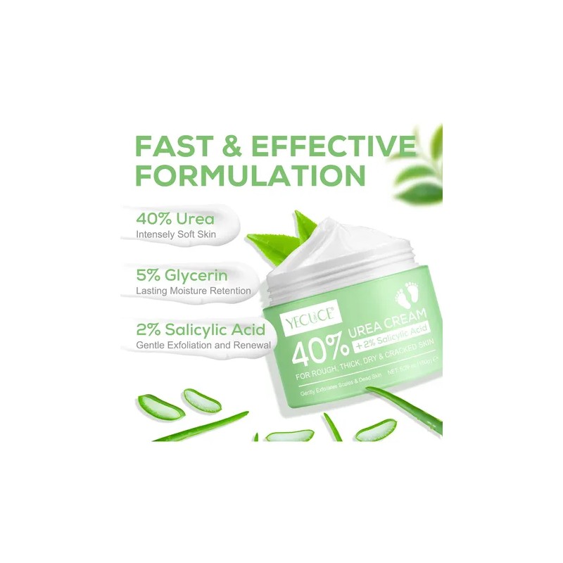 Crema Hidratante Absorción Rápida Úrea 40% Vegana Corporal
