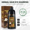 Champú Teñir Cabello Castaño Oscuro Instantáneo Tinte Base Hierbas Cubrir