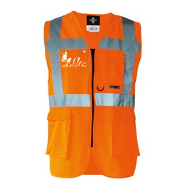 Korntex Executive Multifunctional Safety Vest Berlin Signal Orange XL (KX802)