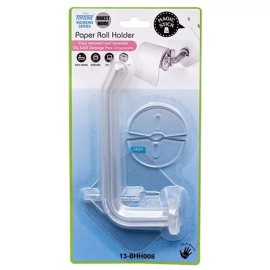 Topzone 2 piece of Self Adhesive reusable Damagefree Self-Adhesive Toilet Paper Roll Hol