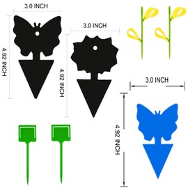 Springco Fruit Fly Traps or Indoor/Outdoor Gnat Sticky Traps House Plants Fungus Traps Insect Catcher for Mosquitoes, Bug,White,Fungus Gnats,Flies,Pest Insect (44（36+8+6） 50pack)