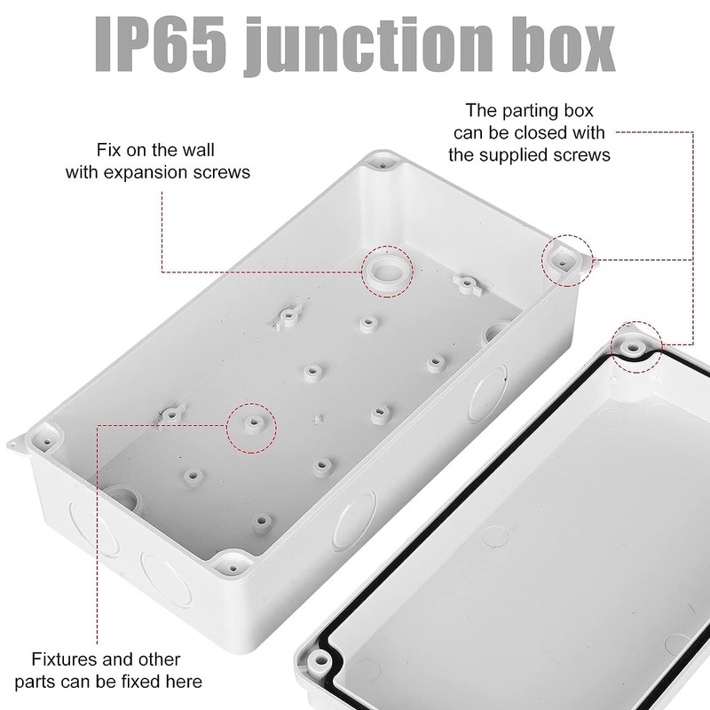 Junction Box IP65 Waterproof, Surface-Mounted Junction Box, IP65 Waterproof Surface-Mounted