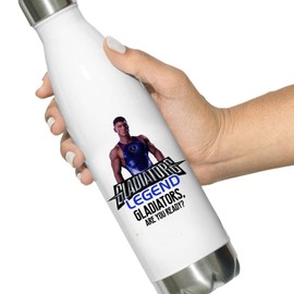 Male Gladiator Character Bottle - TV Show are You Ready? Battle Games Present Gift Water Coffee Thermo Durable Insulated Lightweight (White, One Size, Gladiators, Legend)
