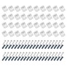 DGQ Pack of 40 Clear Plastic Mirror Holder Clips 1/4" Mirror Hanging Kit with Screw and Anchor for Wall