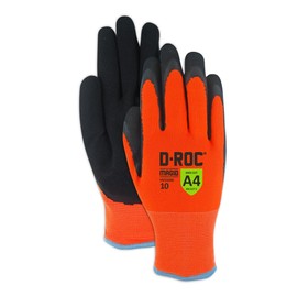 MAGID Waterproof Thermal Enhanced Grip Work Gloves, 6 PR, Level A4 Cut Resistant, Sandy Nitrile Coated (Nitrix), Size 10/XL, High Visibility 15-Gauge Hyperon Shell (HV550W)