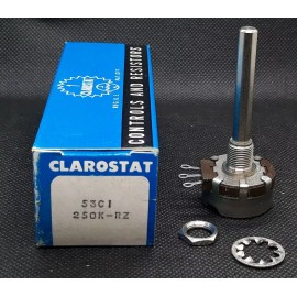 Clarostat 53C1 250K-RZ Ohm 2W Linear Taper Potentiometer