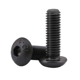 Mdingbao-Socket Cap Screws M2.5 M3 M4 M5 M6 Hexagon Head Screw Black Knob Hexagon Socket Head Screw Hexagon Socket Head Screwf, Strong wear Resistant (Color : 14mm, Size : M2(60PCS))