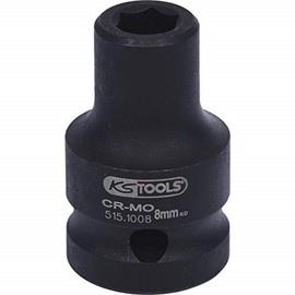 KS Tools 515.1009 1/2 Inch Hexagonal Impact Socket, Short, 9 mm