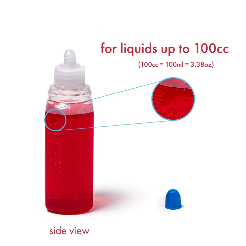Reusable Liquid Container (100cc) - Squeezable Travel Bottle BPA-Free With