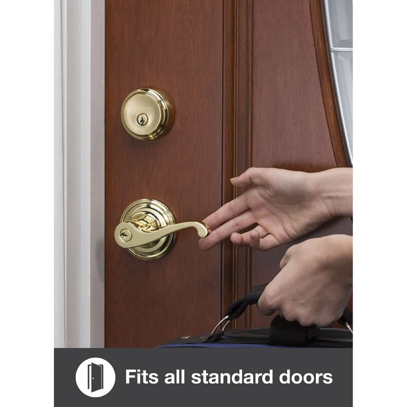 BRINKS - Glenshaw Push Pull Rotate Keyed Entry Door Lever,