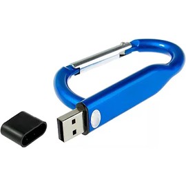 USB 3.0 Carabiner Hook USB Flash Drive Memory Stick 32 64 128 256GB Memory A09 (Silver, 64GB)