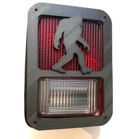 Bigfoot Urban Myth in 3D - Blk For Jeep Wrangler JK/JKU Rear Tail Light Covers