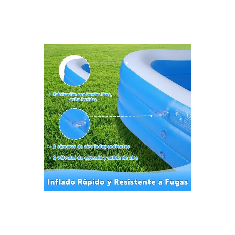30518356cm Alberca Inflable Grandes Piscinas Rectangular Azul Ununmx