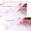 TIESOME Cute Cat Paw Stationery Set, 7 Pcs Kawaii Cartoon