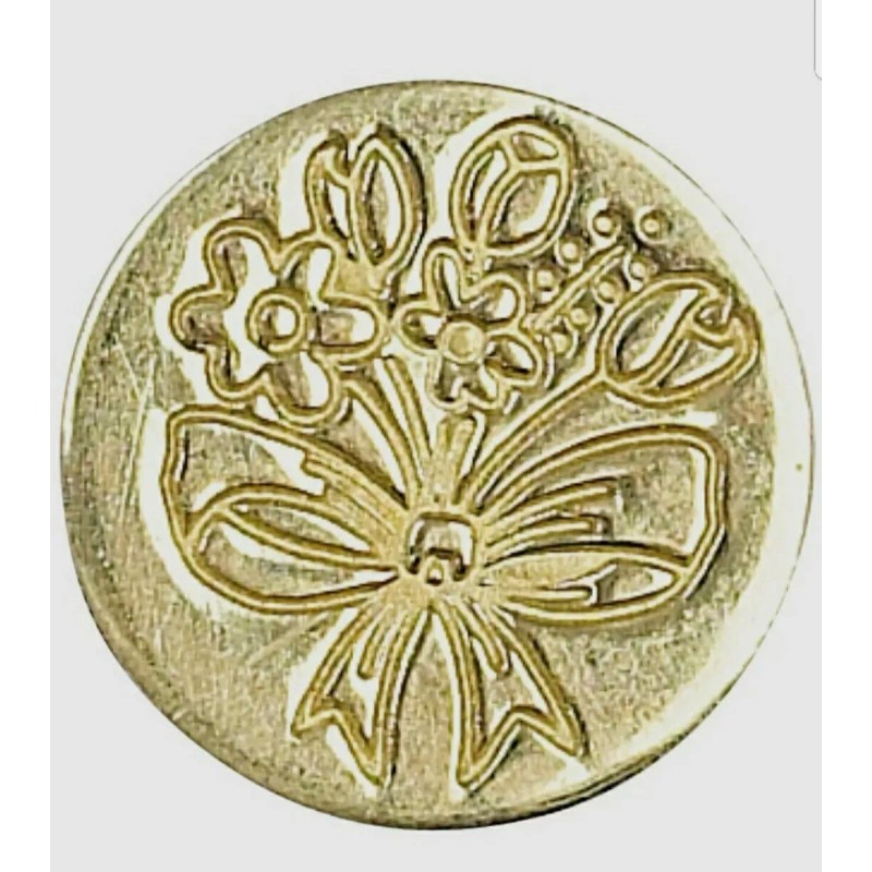Manuscript Pen Decorative Seal Coin, 0.75", Spring Flowers, 727SPF